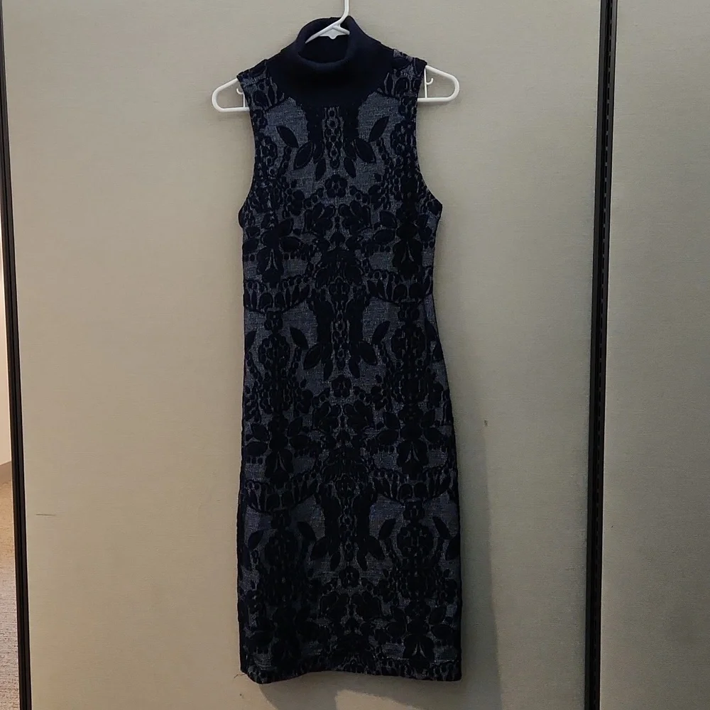 Maeve Ryder Jacquard Turtleneck Dress Size 4 - Picture 3 of 16